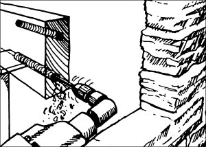 TRS Type E - drill holes up the end for bars to be bonded into