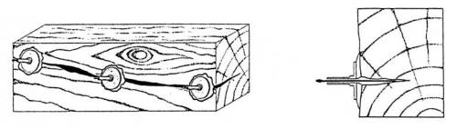 Drawing showing timber injectors in place ready for injection